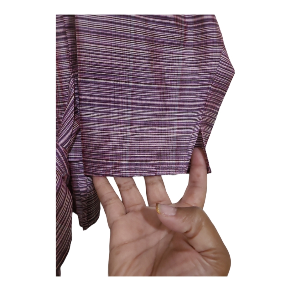 Dressbarn Plum Silk Wrap Top Sz M - Picture 3 of 5